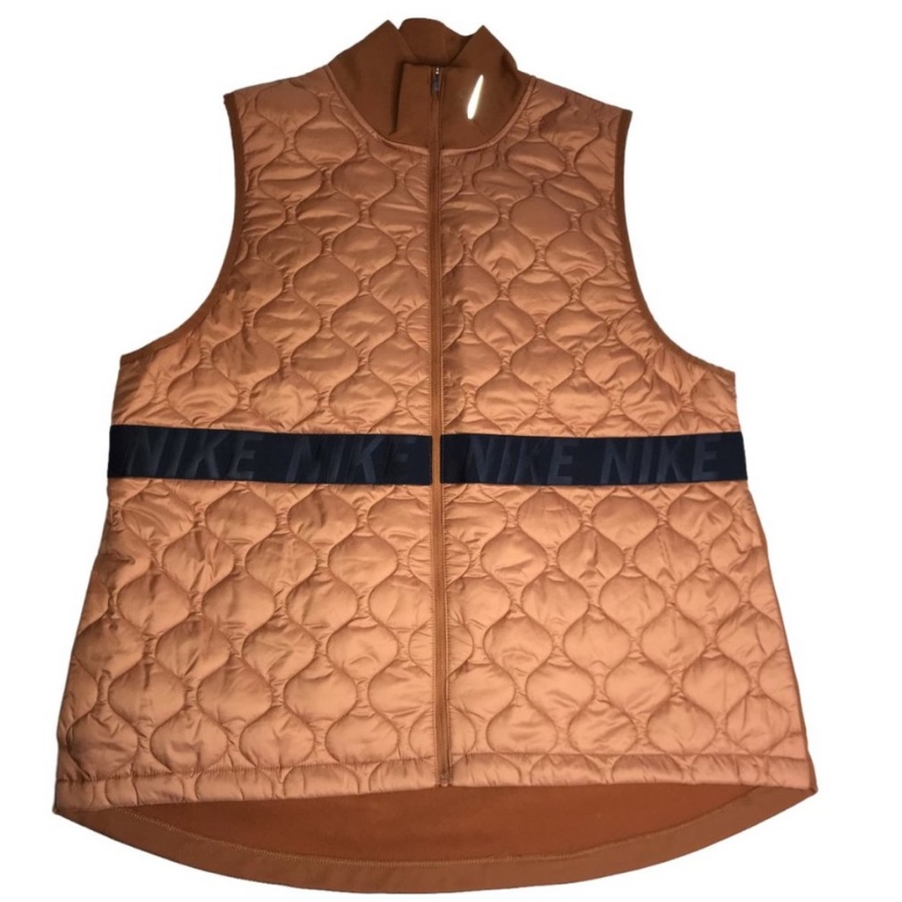 Nike Aerolayer Running Vest - Size XL - Quilted Gold and Black - NWOT